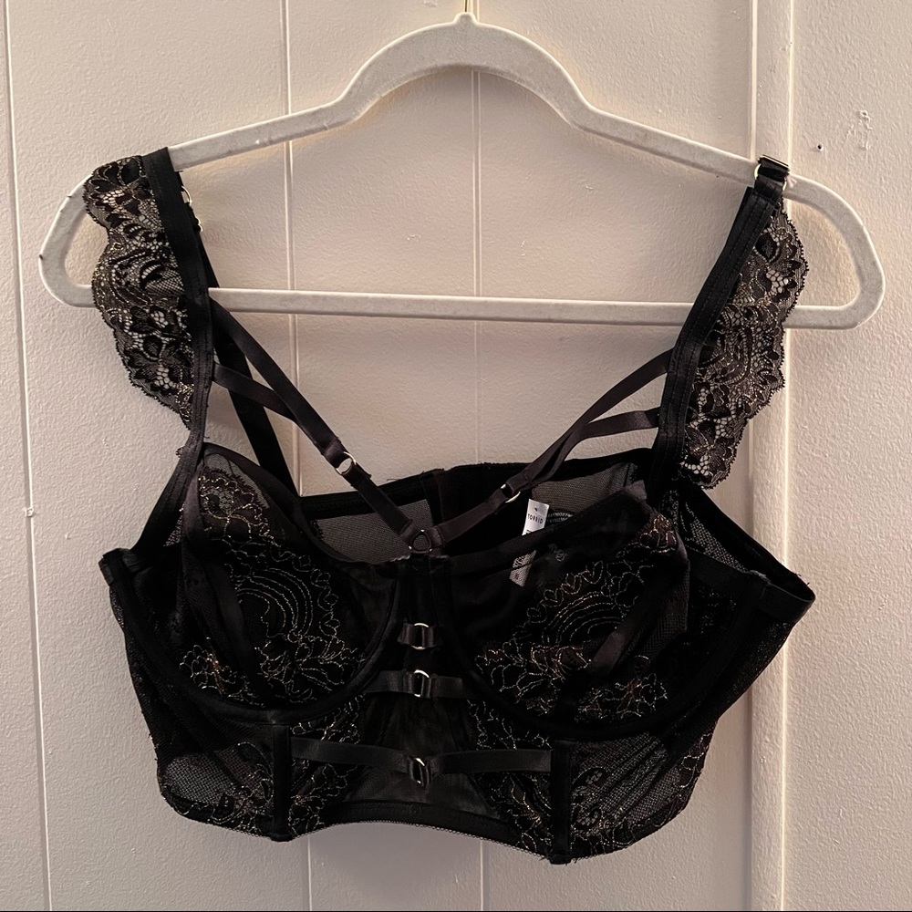 Torrid Strappy Cap Sleeve Lurex Bra